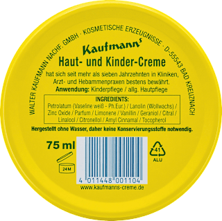 Baby & Kinder Pflegecreme  Kaufm.Creme