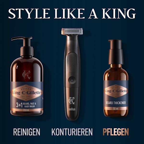 Bartvolumen Serum King. C. Gillette