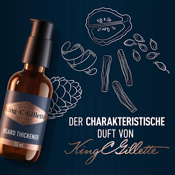 Bartvolumen Serum King. C. Gillette