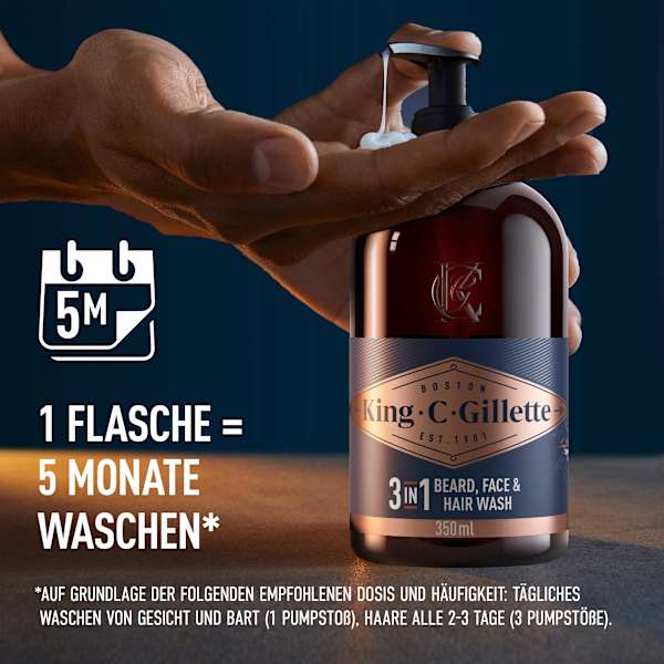 Bartwaschgel King. C. Gillette