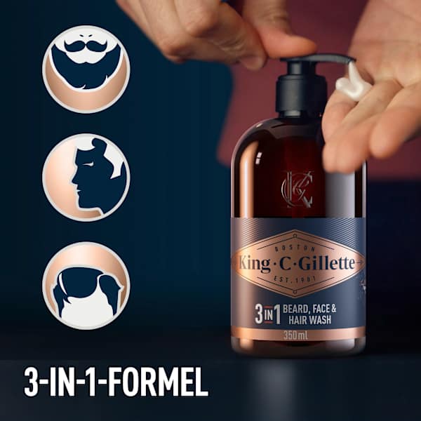 Bartwaschgel King. C. Gillette