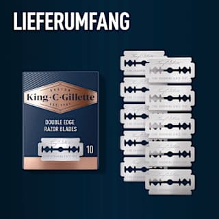 Rasierklingen, Double Edge für Rasierhobel King. C. Gillette