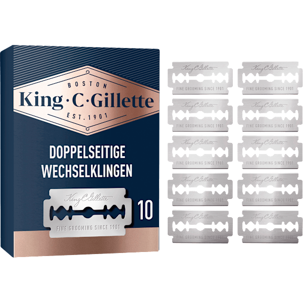 Rasierklingen, Double Edge für Rasierhobel King. C. Gillette