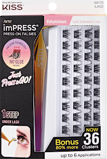 Künstliche Wimpern Set imPRESS Press-on Falsies Kit 02 KISS