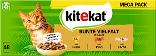 Nassfutter Katze bunte Vielfalt in Soße, Megapack (48x85 g) kitekat