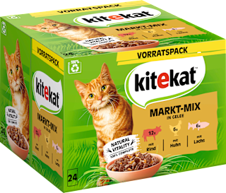 Nassfutter Katze Markt Mix in Gelee Multipack (24x85 g) kitekat