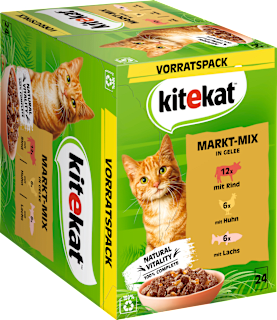 Nassfutter Katze Markt Mix in Gelee Multipack (24x85 g) kitekat
