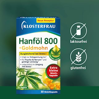 Hanföl 800 & Goldmohn Kapseln KLOSTERFRAU