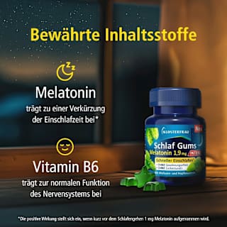 Schlaf Gums Intens Melatonin 1,9mg KLOSTERFRAU