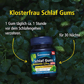 Schlaf Gums Intens Melatonin 1,9mg KLOSTERFRAU