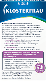 Seda-Plantina Innere Unruhe Tabletten KLOSTERFRAU