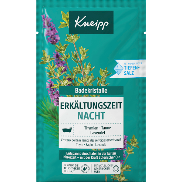 Badesalz Erkältungszeit Nacht Kneipp