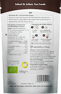 Getränkepulver, pur mit Kakao & Guarana koawach
