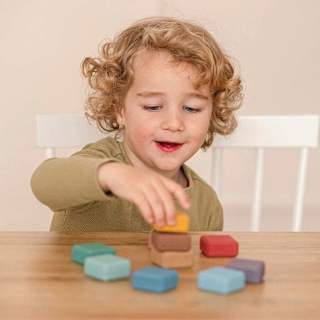 Kork-Bausteine Regenbogen Set 10 tlg Korko