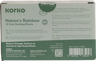 Kork-Bausteine Regenbogen Set 10 tlg Korko