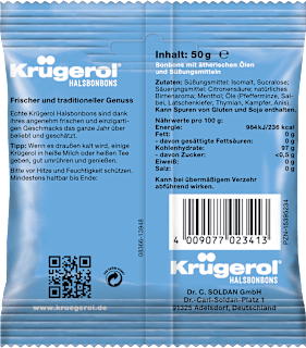Bonbon, Leipziger Orginal, zuckerfrei Krügerol