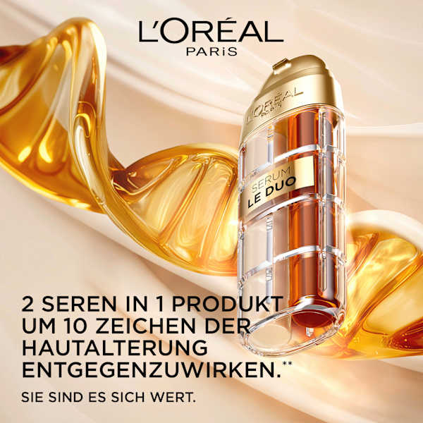 Anti-Aging Gesichtsserum Le Duo mit Kollagen Peptid, Vitamin B3 und C L'ORÉAL PARiS