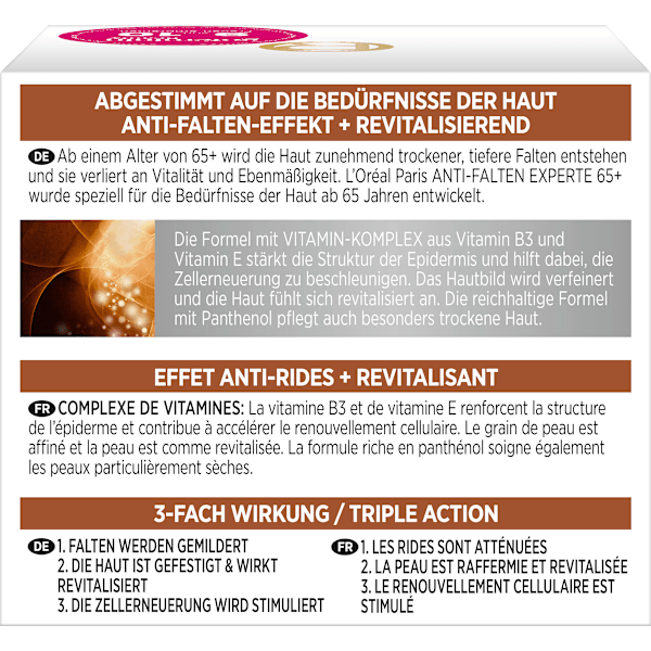 Anti Falten Nachtcreme Experte 65+ L'ORÉAL PARiS