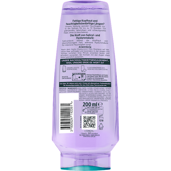 Conditioner Hydra Hyaluronic Pure L'ORÉAL PARiS ELVITAL