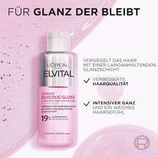 Haarkur Glycolic Gloss, 5 Minuten Haar-Laminierung L'ORÉAL PARiS ELVITAL