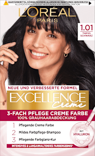 Haarfarbe 1.01 Tiefes Schwarz L'ORÉAL PARiS EXCELLENCE Creme