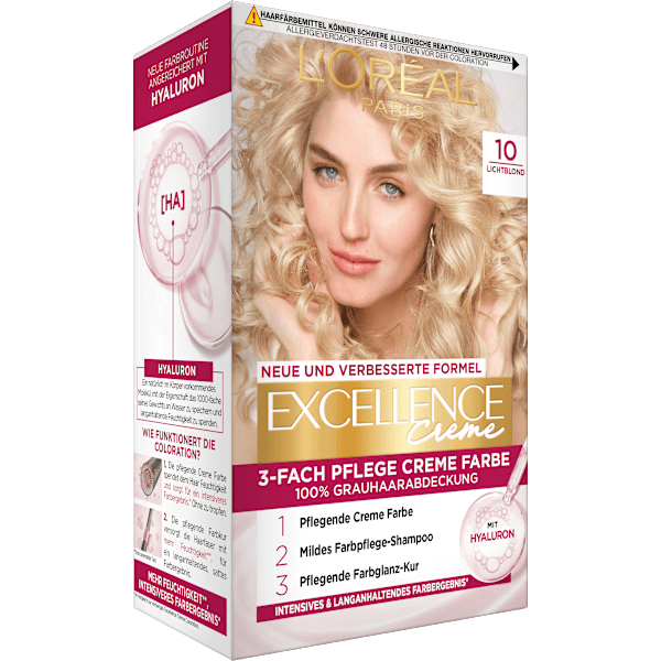 Haarfarbe 10 Lichtblond L'ORÉAL PARiS EXCELLENCE Creme