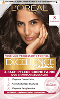 Haarfarbe 3 Dunkelbraun L'ORÉAL PARiS EXCELLENCE Creme