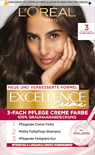 Haarfarbe 3 Dunkelbraun L'ORÉAL PARiS EXCELLENCE Creme