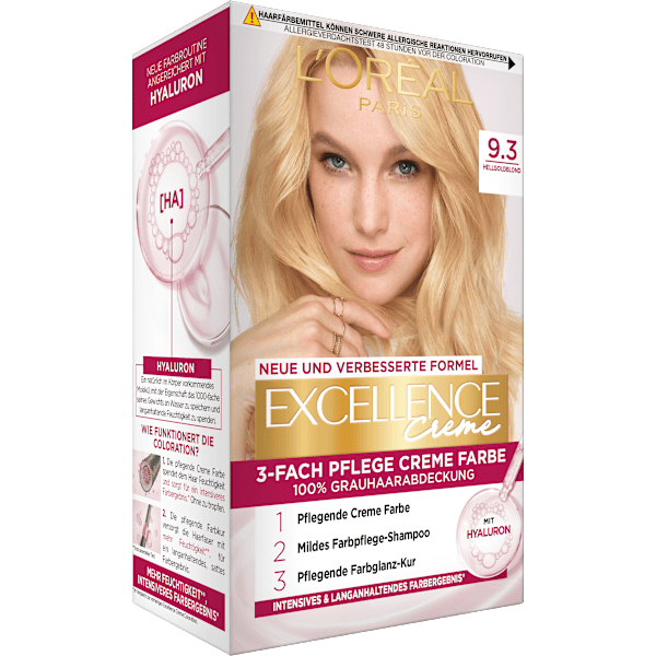Haarfarbe 9.3 Hellgoldblond L'ORÉAL PARiS EXCELLENCE Creme
