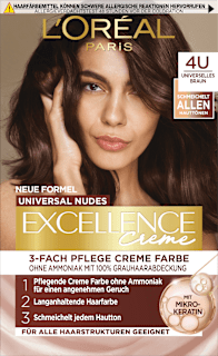 Haarfarbe Nude 4U Universal Mittelbraun L'ORÉAL PARiS EXCELLENCE Creme