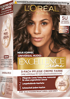 Haarfarbe Nude 5U Universal Hellbraun L'ORÉAL PARiS EXCELLENCE Creme