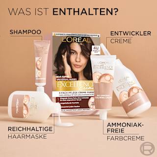 Haarfarbe Nude 6U Universal Dunkelblond L'ORÉAL PARiS EXCELLENCE Creme