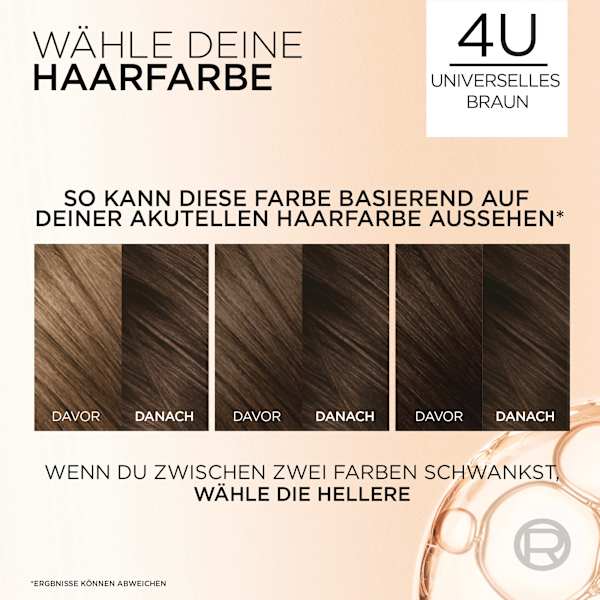 Haarfarbe Nude 6U Universal Dunkelblond L'ORÉAL PARiS EXCELLENCE Creme