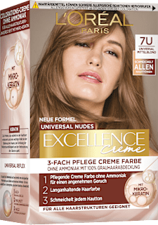 Haarfarbe Nude 7U Mittelblond  L'ORÉAL PARiS EXCELLENCE Creme