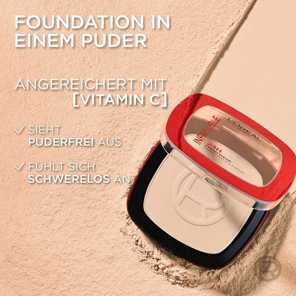 Foundation Puder Infaillible 24H Fresh Wear 130 True Beige L'ORÉAL PARiS