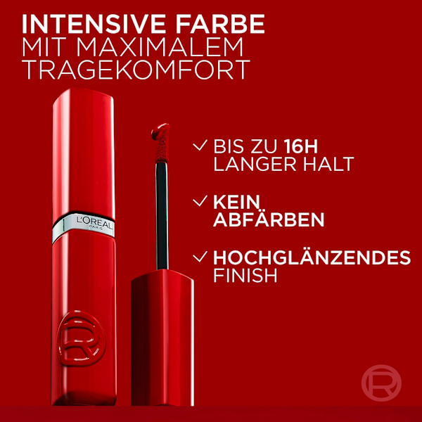 Lippenstift Infaillible Laque Resistance 16H 415 Red Bisou L'ORÉAL PARiS