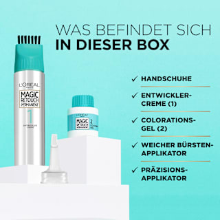 Ansatzset zur Abdeckung von grauem Haar, 5 Braun L'ORÉAL PARiS MAGIC RETOUCH