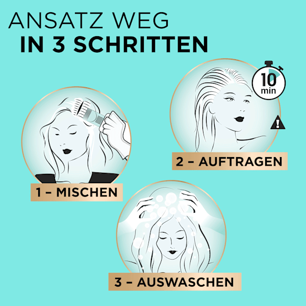 Ansatzset zur Abdeckung von grauem Haar, 5 Braun L'ORÉAL PARiS MAGIC RETOUCH