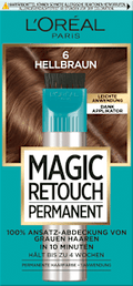 Ansatzset zur Abdeckung von grauem Haar, 6 Hellbraun L'ORÉAL PARiS MAGIC RETOUCH