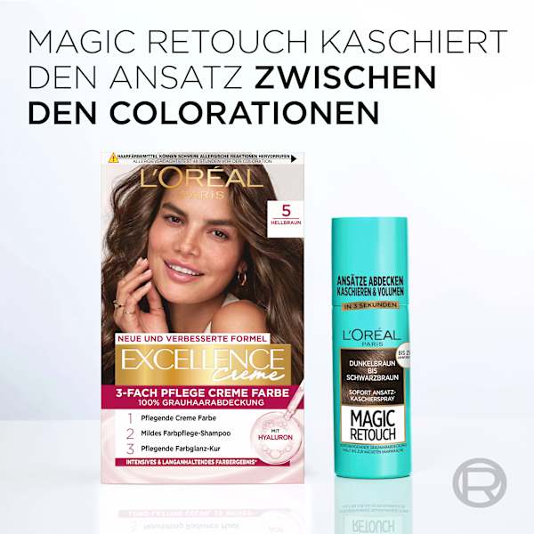 Ansatzspray  Dunkelbraun bis Schwarzbraun L'ORÉAL PARiS MAGIC RETOUCH