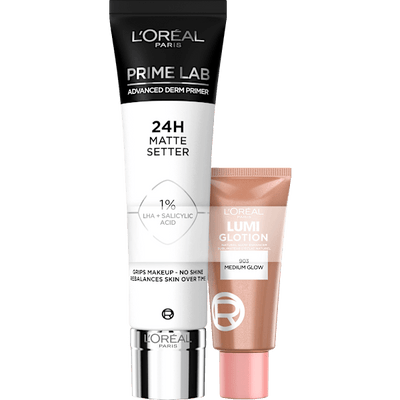 L'ORÉAL PARiS Make-up set Primer Matte Setter & Mini Lumi Glotion 903, 1 pc