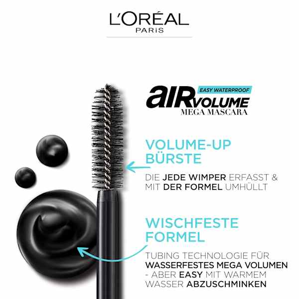 Mascara Air Volume Mega Waterproof Black L'ORÉAL PARiS