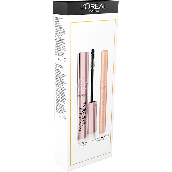 Mascara Big Deal Schwarz & Lidschatten Set Le Shadow Stick 105 Mesmerizing Gold L'ORÉAL PARiS