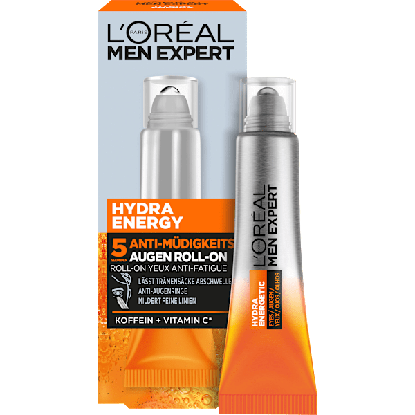 Augen Roll-on Hydra Energy, Koffein + Vitamin C L'ORÉAL PARiS MEN EXPERT