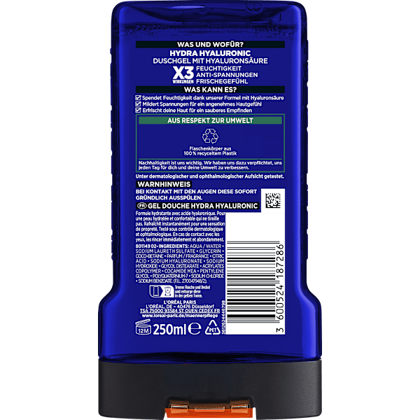 Duschgel Hydra Hyaluronic L'ORÉAL PARiS MEN EXPERT
