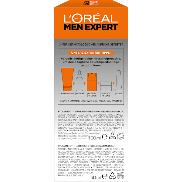 Geschenkset Hydra Energy Pflege + Reinigung 2tlg L'ORÉAL PARiS MEN EXPERT