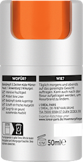 Gesichtscreme Hydra Energy, Feuchtigkeitspflege mit Vitamin C, 24h Anti-Müdigkeit L'ORÉAL PARiS MEN EXPERT
