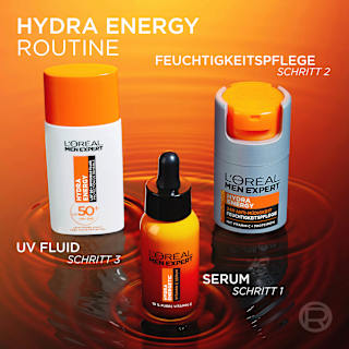 Gesichtscreme Hydra Energy, Feuchtigkeitspflege mit Vitamin C, 24h Anti-Müdigkeit L'ORÉAL PARiS MEN EXPERT
