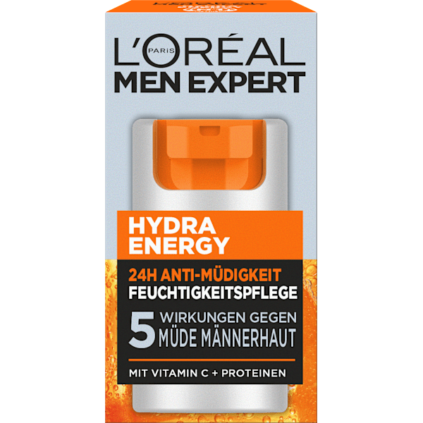 Gesichtscreme Hydra Energy, Feuchtigkeitspflege mit Vitamin C, 24h Anti-Müdigkeit L'ORÉAL PARiS MEN EXPERT