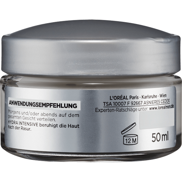 Gesichtscreme Hydra Intensive, Feuchtigkeitscreme 24h Frische & Pflege L'ORÉAL PARiS MEN EXPERT